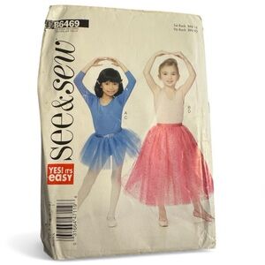 butterick sewing pattern easy! Girls Leo & tutus uncut